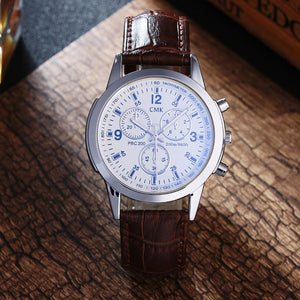 Brand CMK watches men casual business wristwatches retro fashion men's leather strap outdoor sports quartz watch 4 colors clock