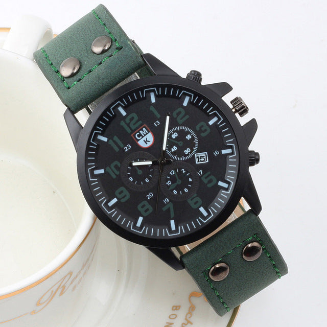 CMK Men's Watch Luxury Leather strap 4 color