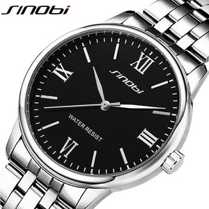 Classic Full stainless Steel Business Quartz Watch